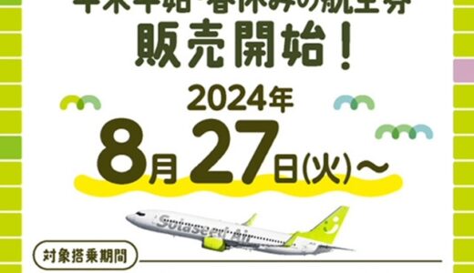 ソラシドエア、2024年冬ダイヤ特典航空券が8月27日から販売開始。早めに準備しておきましょう。