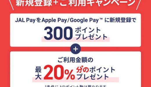 JAL Pay 利用で最大20％還元キャンペーンが10～11月に実施