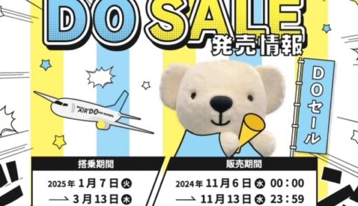 全路線5,900円のエアドゥセールが強烈！11/6～13まで実施中。